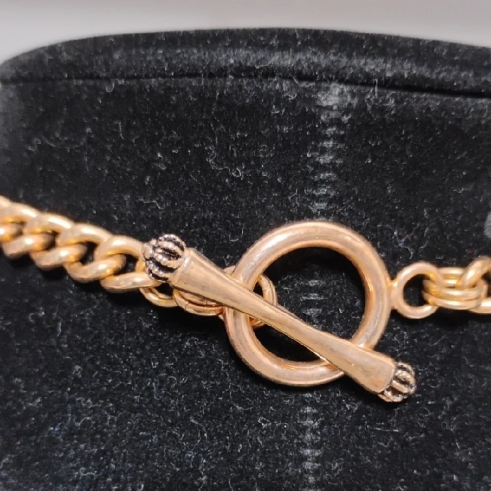 Juicy Couture Vtg Gold-Tone Pave Heart Pendant Chain Necklace - Picture 6 of 13